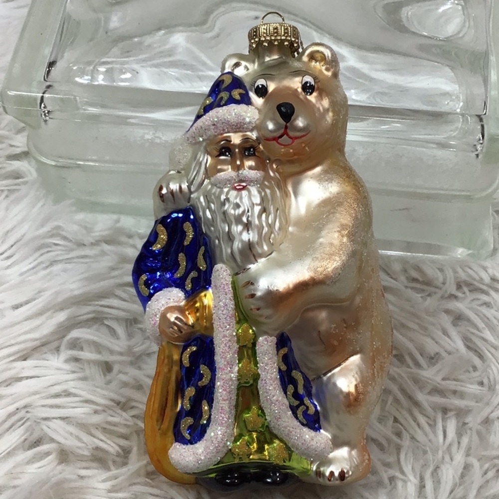 Radko “Bear Hug” Santa/bear ornament